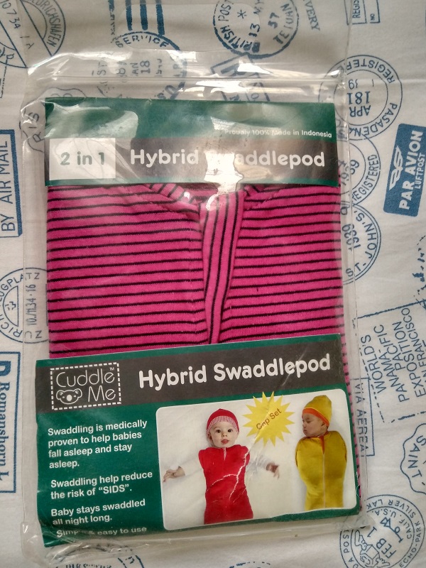 Hybrid Swaddlepod Cuddle Me - Stripe Pink Black